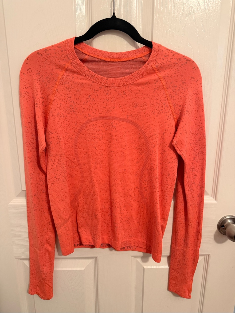 lululemon athletica Long-Sleeve Speckled Orange Performance Top